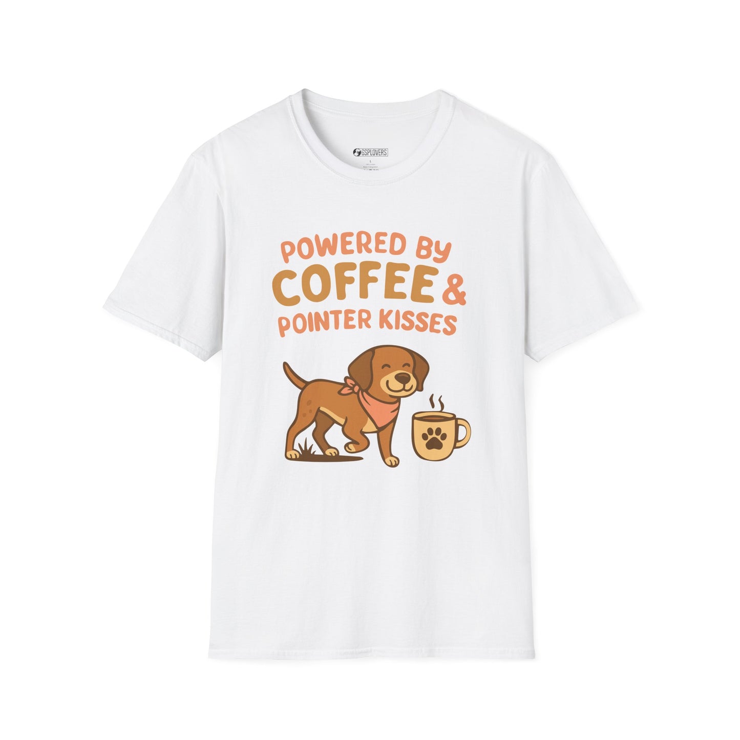 Powered by Coffee & Pointer Kisses T-Shirt