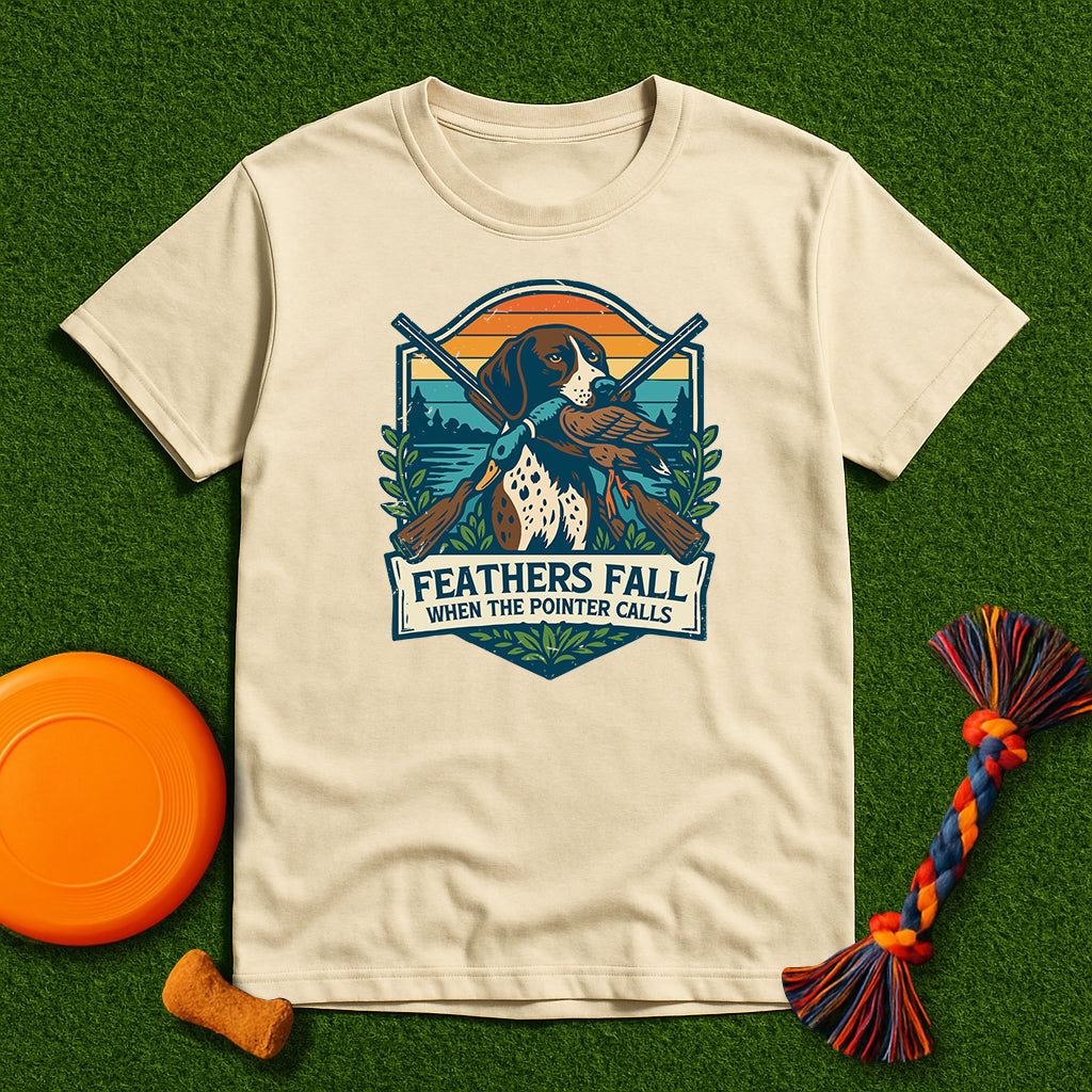 Feathers Fall Hunting GSP T-Shirt