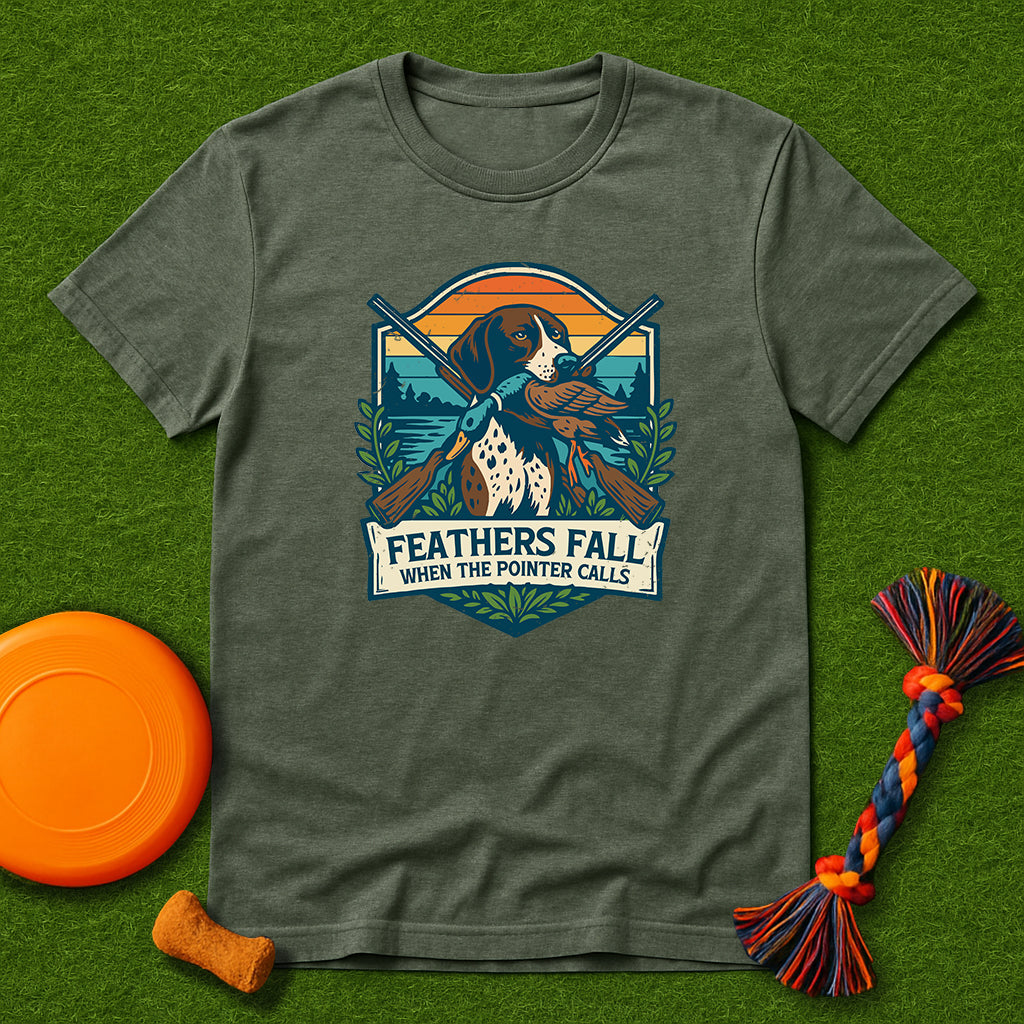 Feathers Fall Hunting GSP T-Shirt