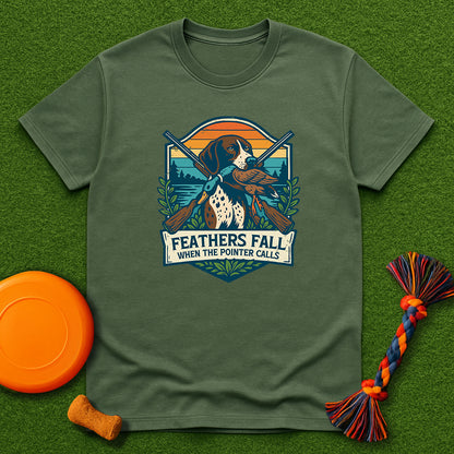 Feathers Fall Hunting GSP T-Shirt