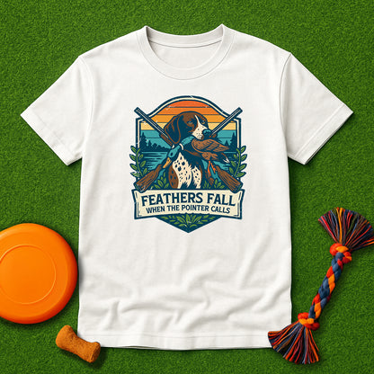 Feathers Fall Hunting GSP T-Shirt