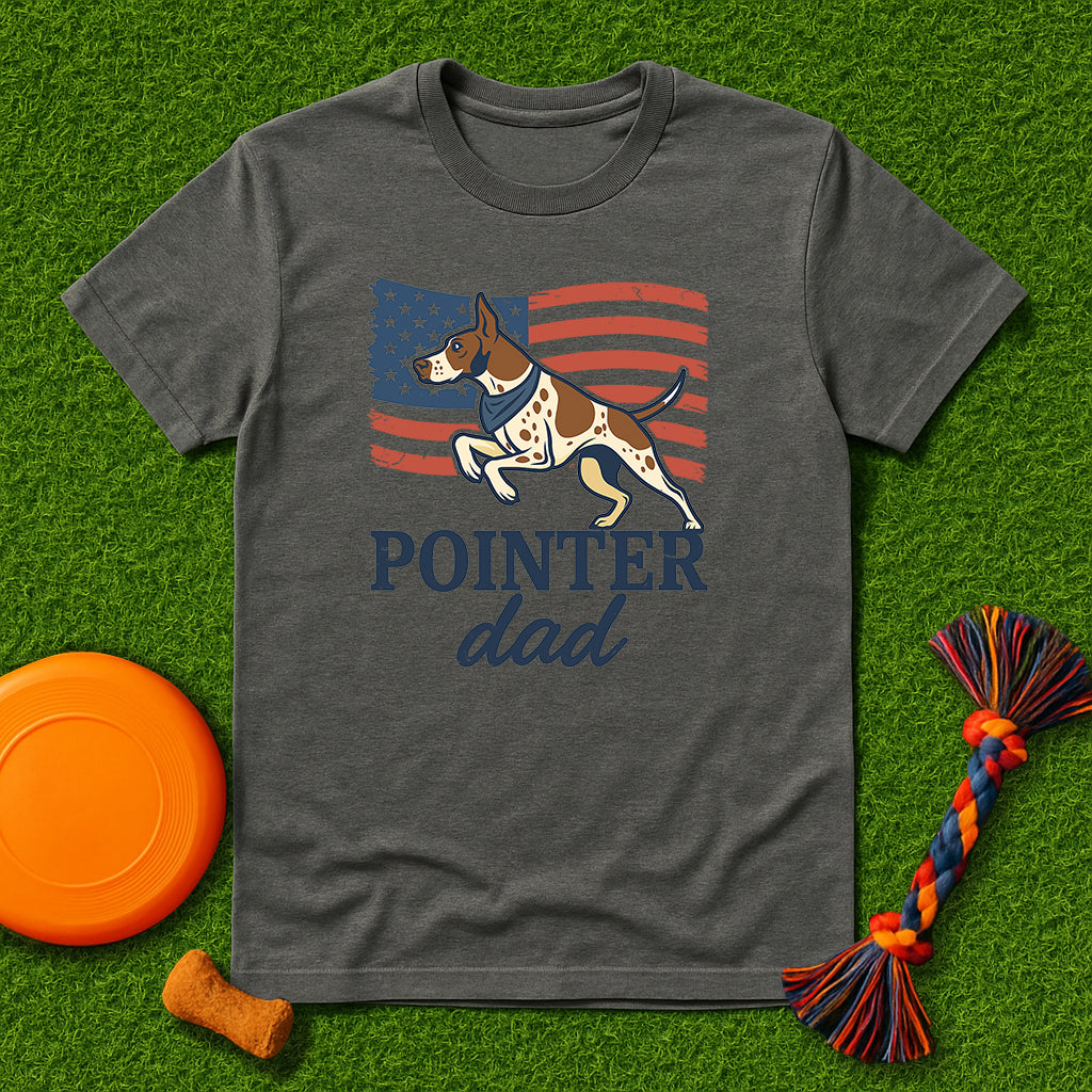 Patriotic Pointer Dog Dad T-Shirt