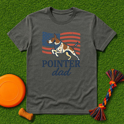 Patriotic Pointer Dog Dad T-Shirt