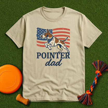Patriotic Pointer Dog Dad T-Shirt