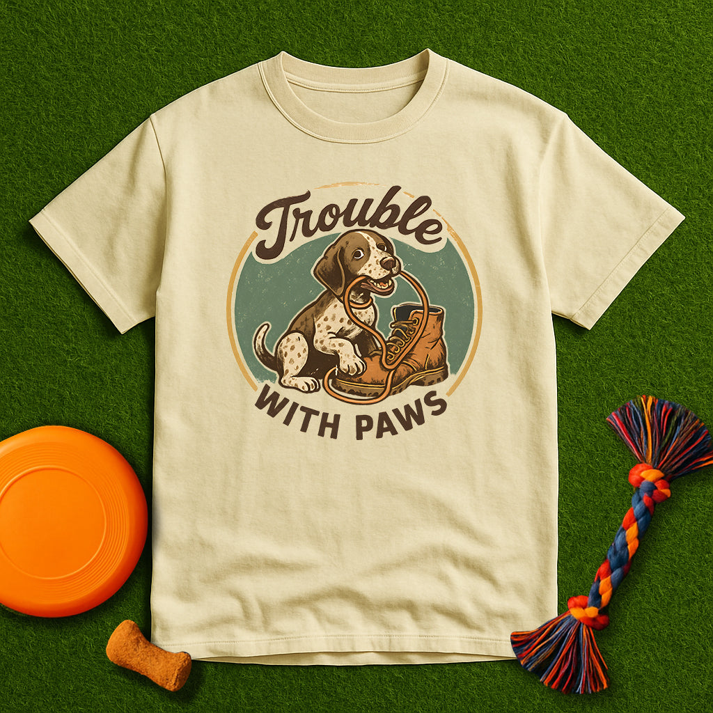 Trouble with Paws GSP T-Shirt