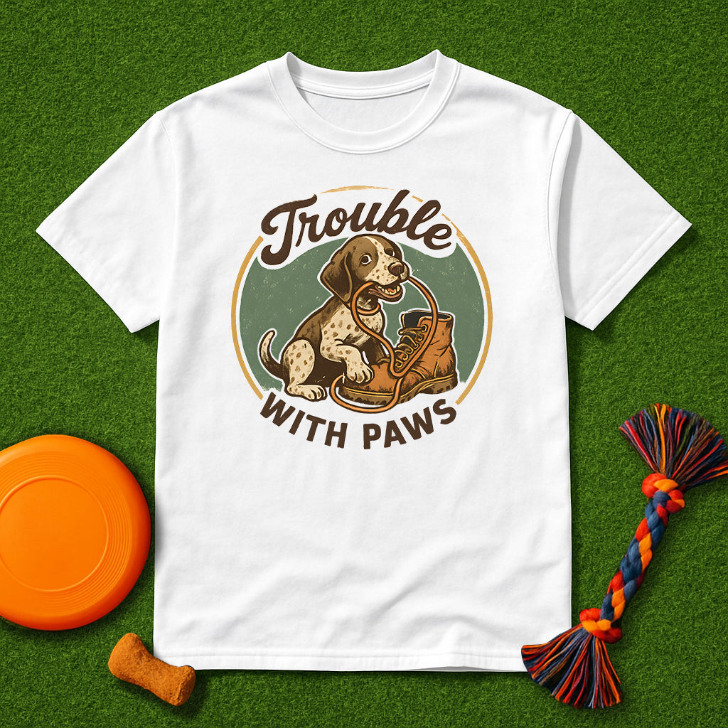Trouble with Paws GSP T-Shirt