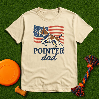 Patriotic Pointer Dog Dad T-Shirt